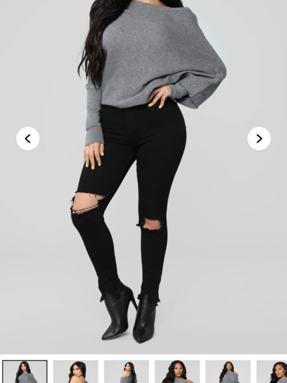 Fashion Nova Gray off shoulder sweater NWT